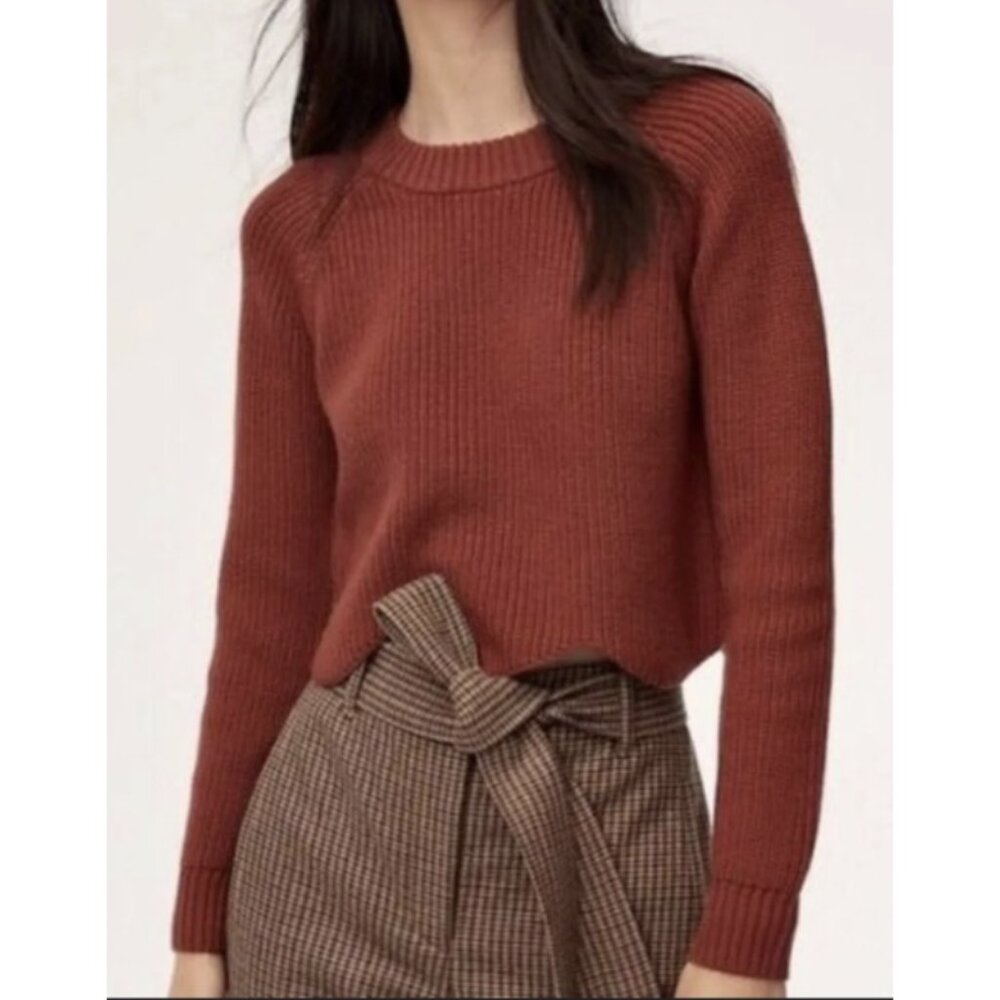 Aritzia Rust Crew Neck Sweater